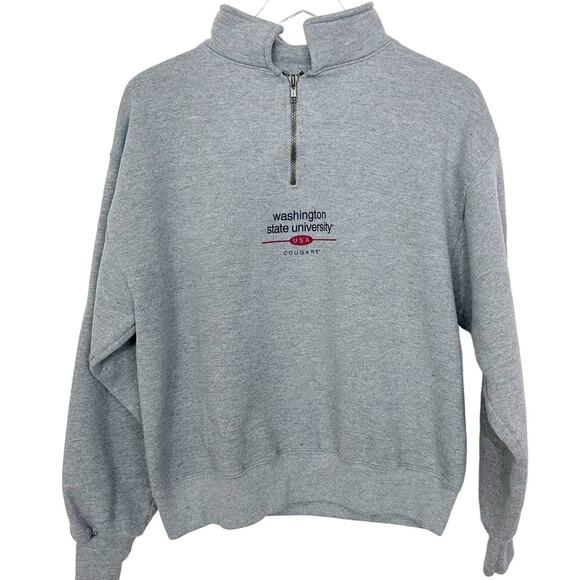 Jerzees Women's WSU Washington State University Cougars Gray Sweatshirt M/L - Picture 1 of 6